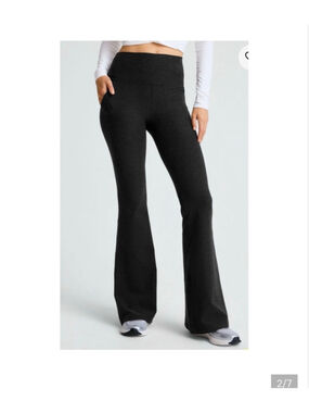 Beyond Yoga Spacedye All Day Flare High Waisted Pants in Darkest Night- Size XS